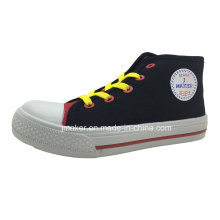 Popular Style High Ankle Children Injection Canvas Shoes (X172-S&B)